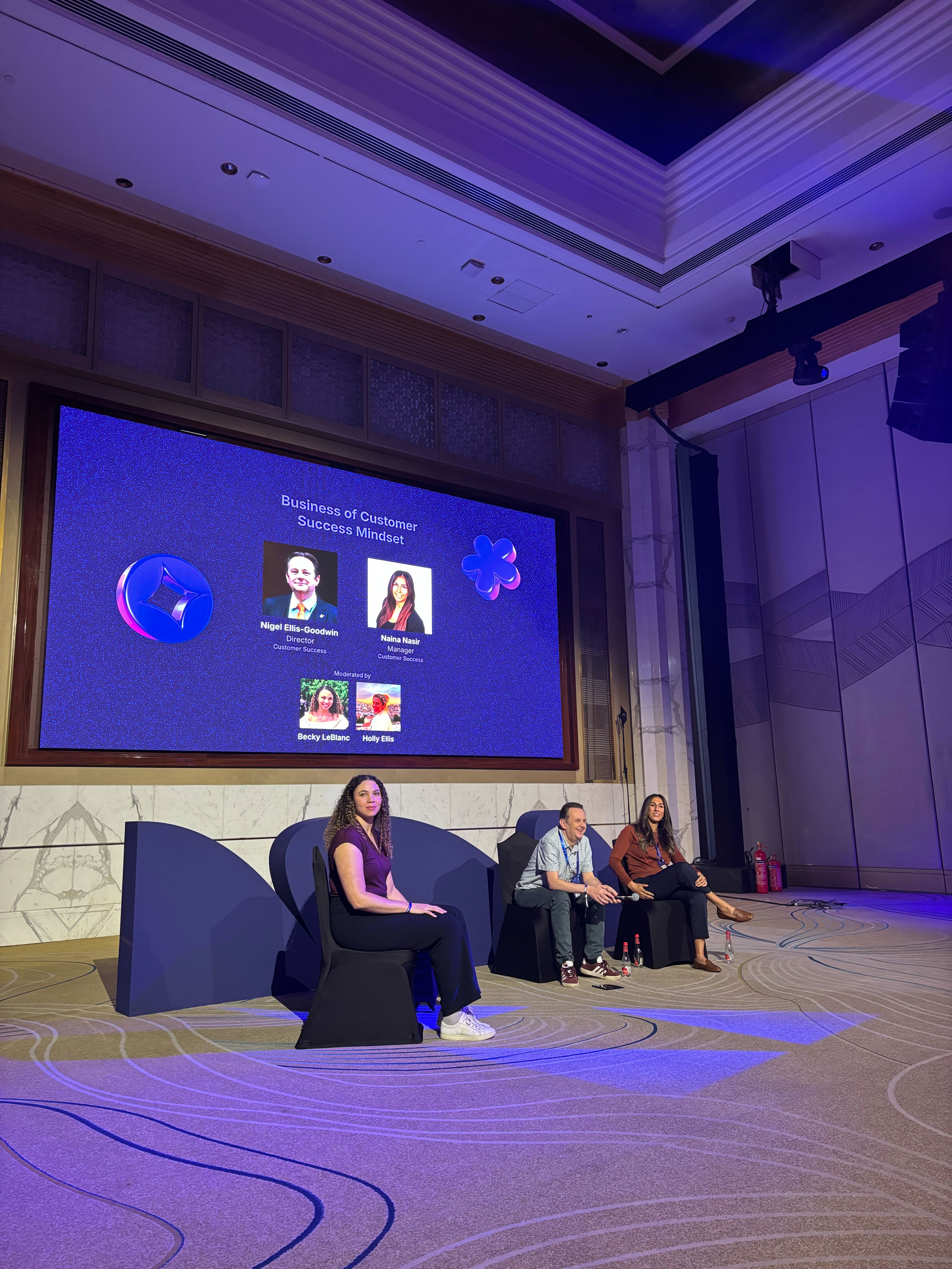 Nigel on stage at a CS conference